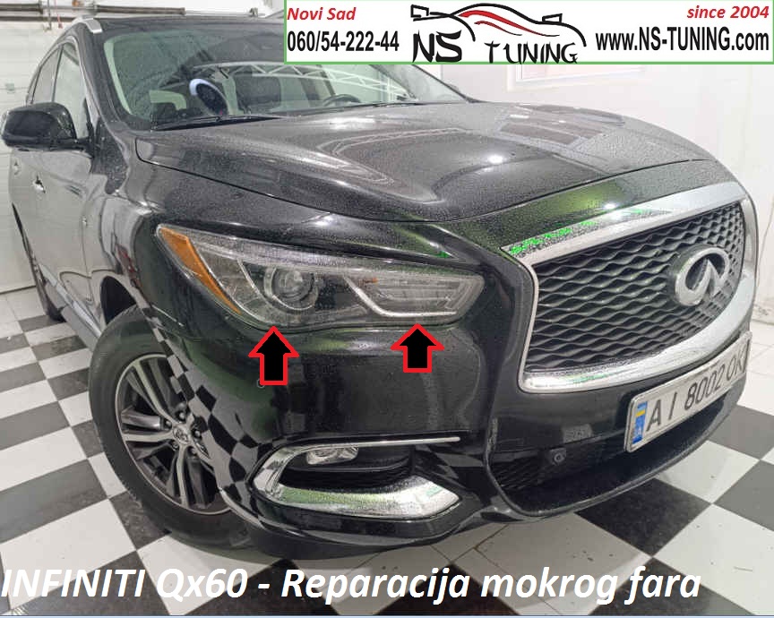 infiniti qx60 2020 2021 mokar far reparacija servis novi sad ns tuning